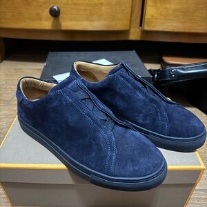 Men's Myrqvist Alnö Blue Suede Slip-On Sneakers